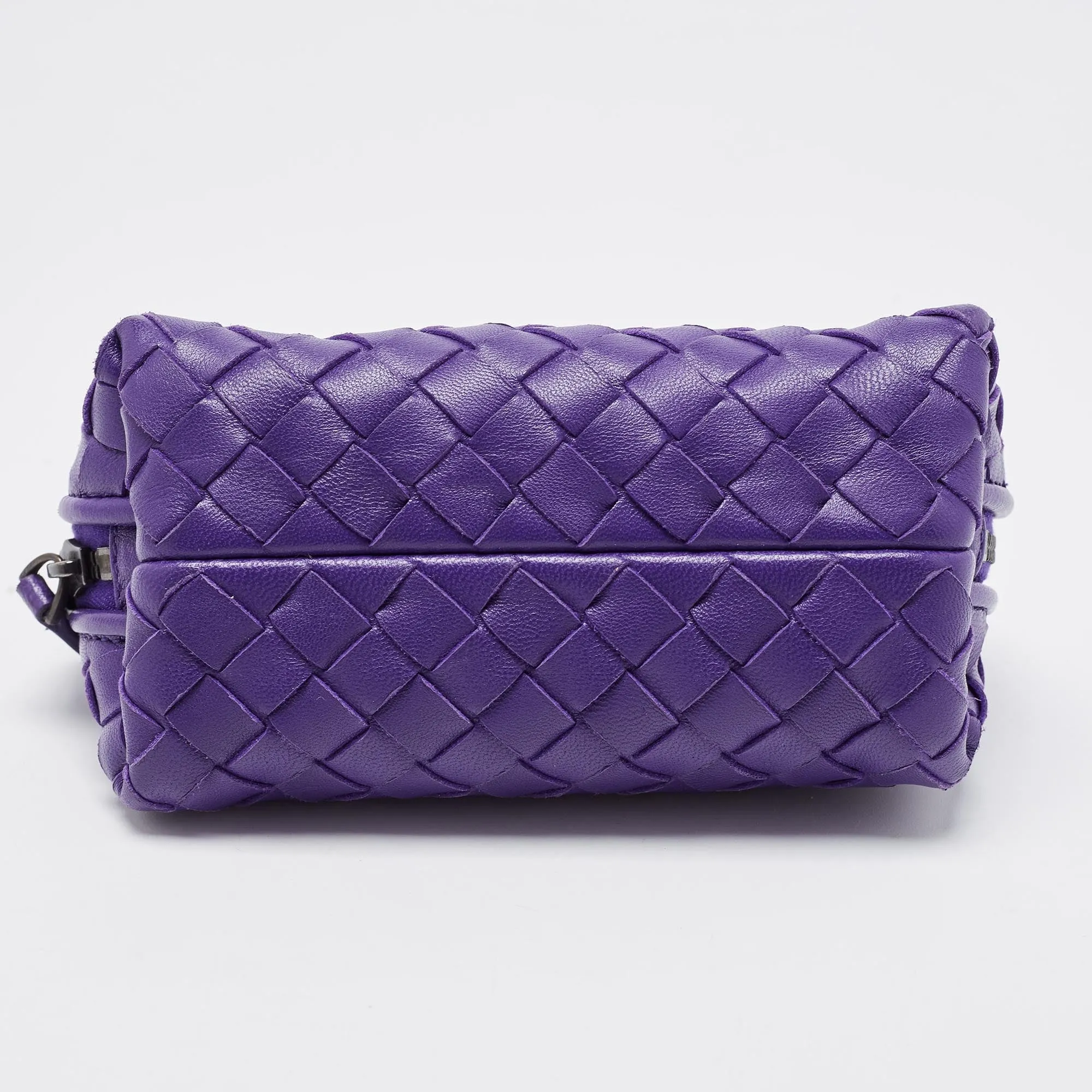 BOTTEGA VENETA Purple Intrecciato Leather Zip Purse