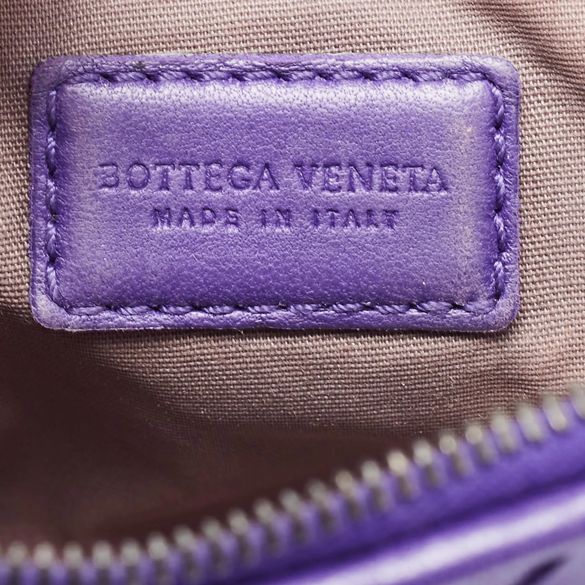 BOTTEGA VENETA Purple Intrecciato Leather Zip Purse