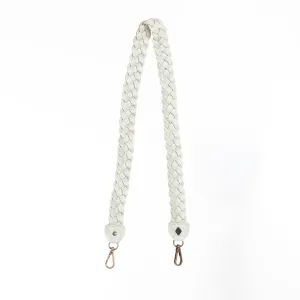 BRAIDED CROSSBODY STRAP - BONE