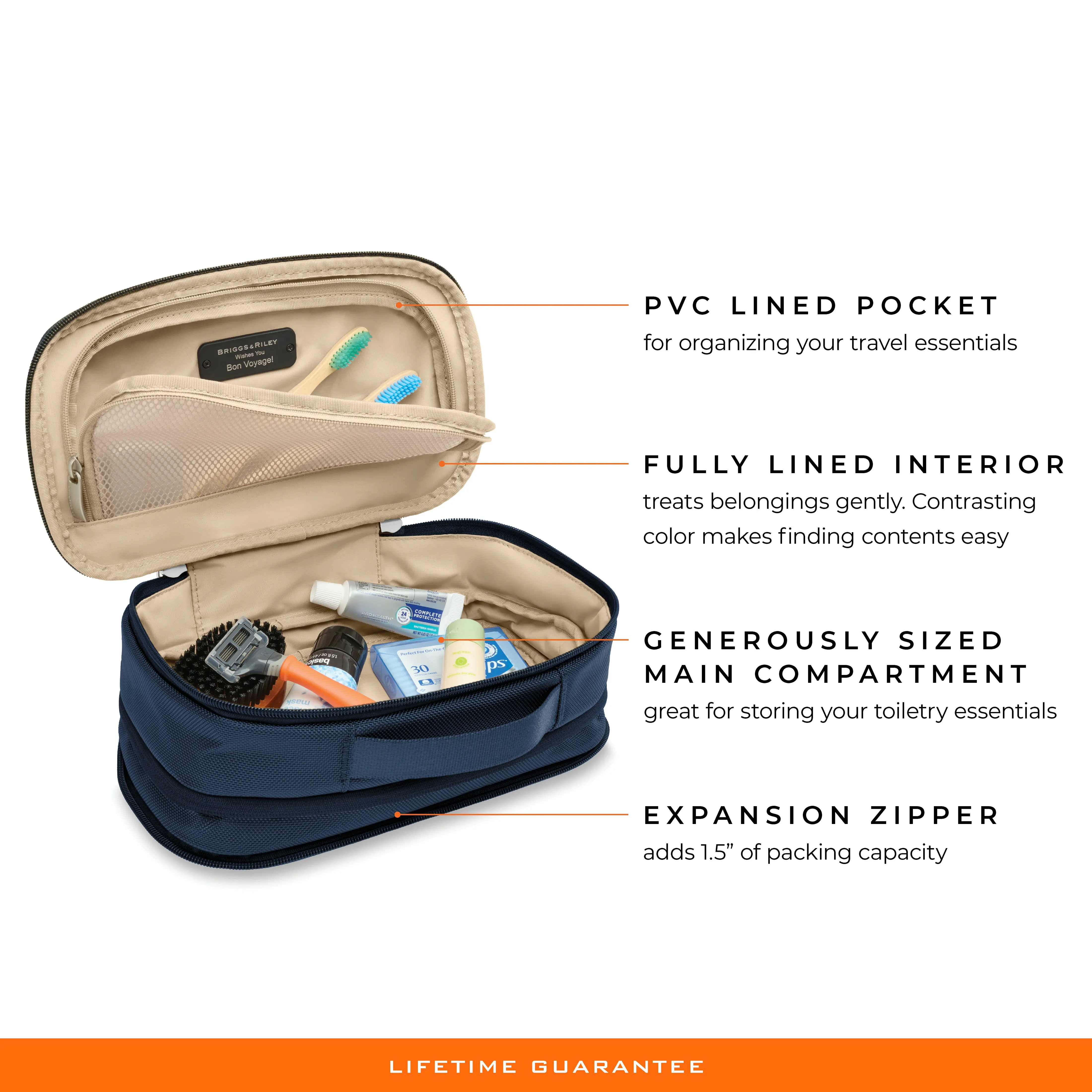 Briggs & Riley Baseline Expandable Essentials Kit-Navy