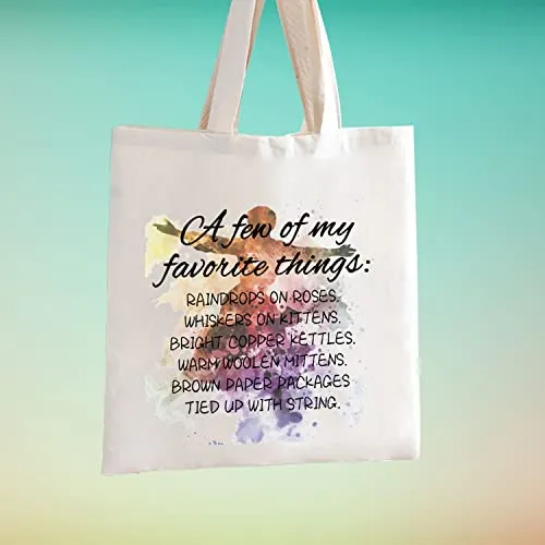 Broadway Musical Lover Gift A Few My Favorite Things Broadway Theater Fans Tote Bag (favorite things tote)