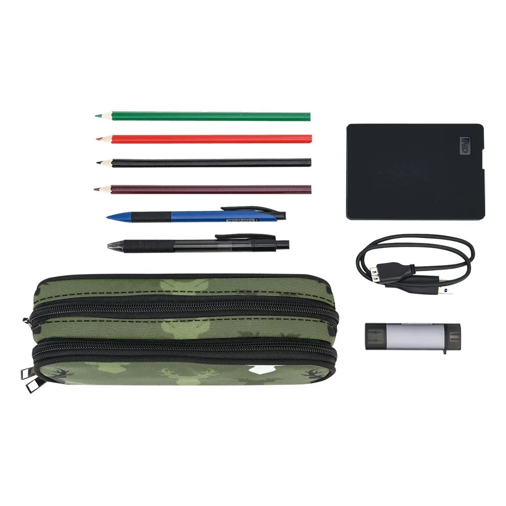 Buck Print Pencil Pouch | Durable Organizer for Pens & Supplies