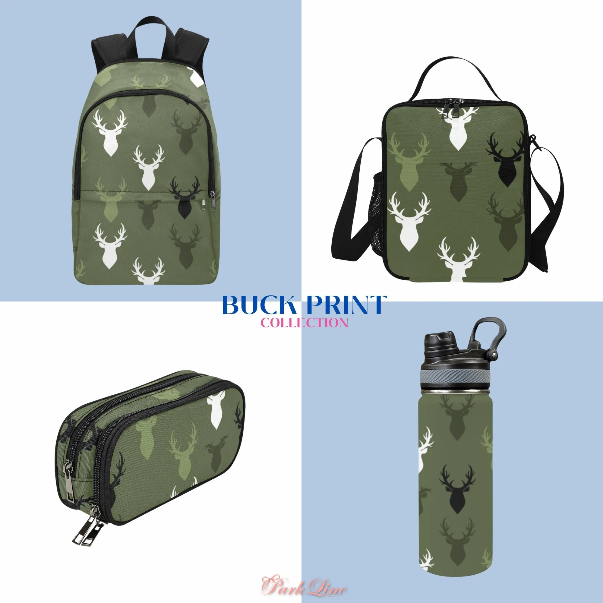 Buck Print Pencil Pouch | Durable Organizer for Pens & Supplies