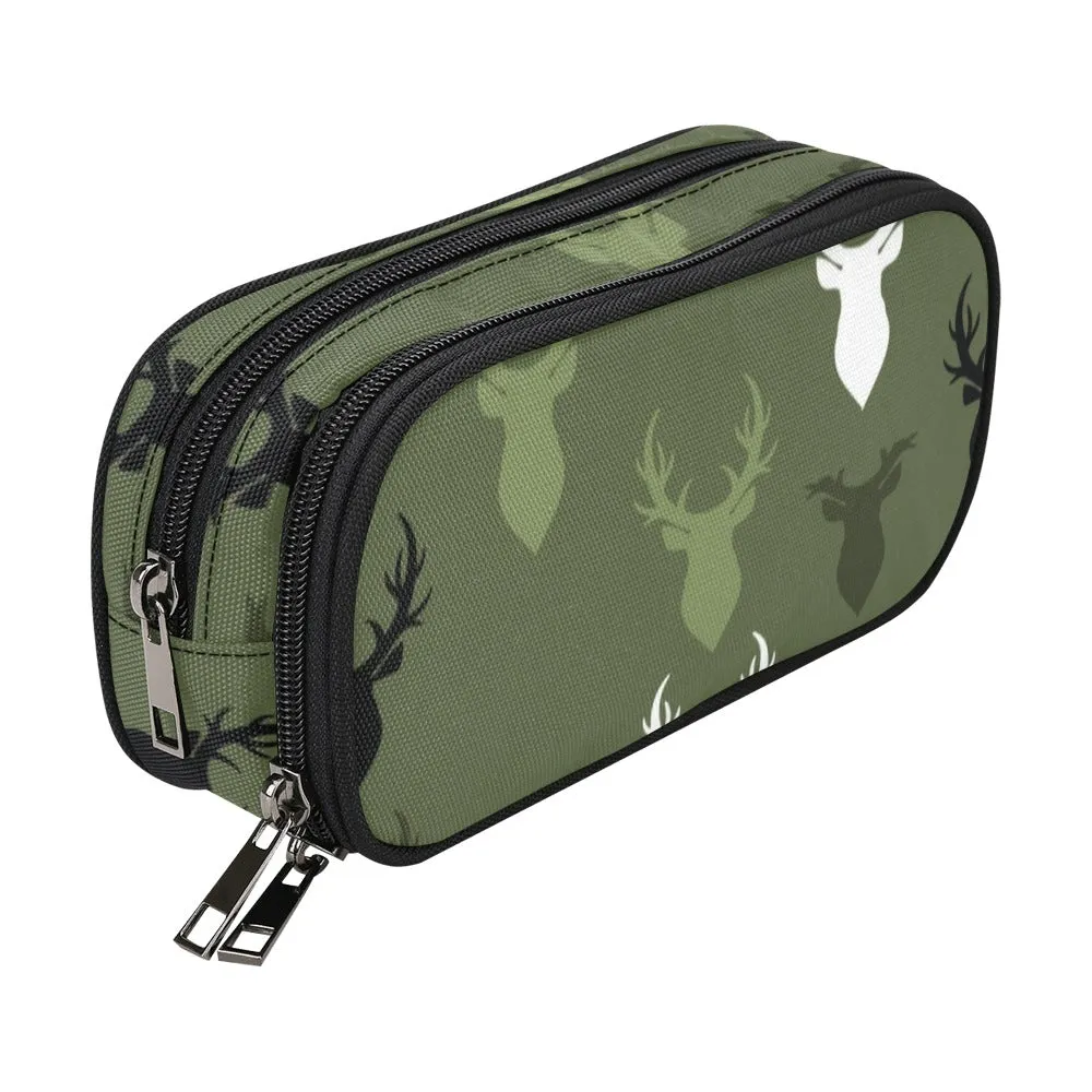 Buck Print Pencil Pouch | Durable Organizer for Pens & Supplies