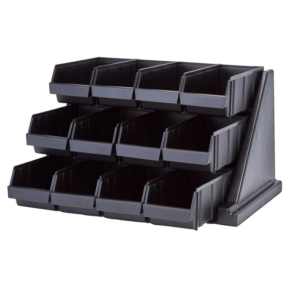 Cambro 12RS12110 Versa Organizer Rack, Black, 12 Bins