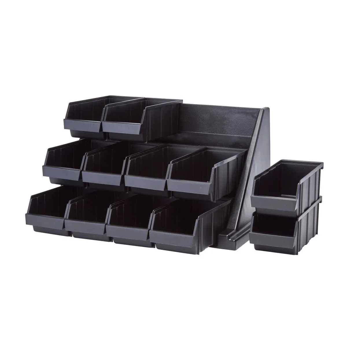 Cambro 12RS12110 Versa Organizer Rack, Black, 12 Bins