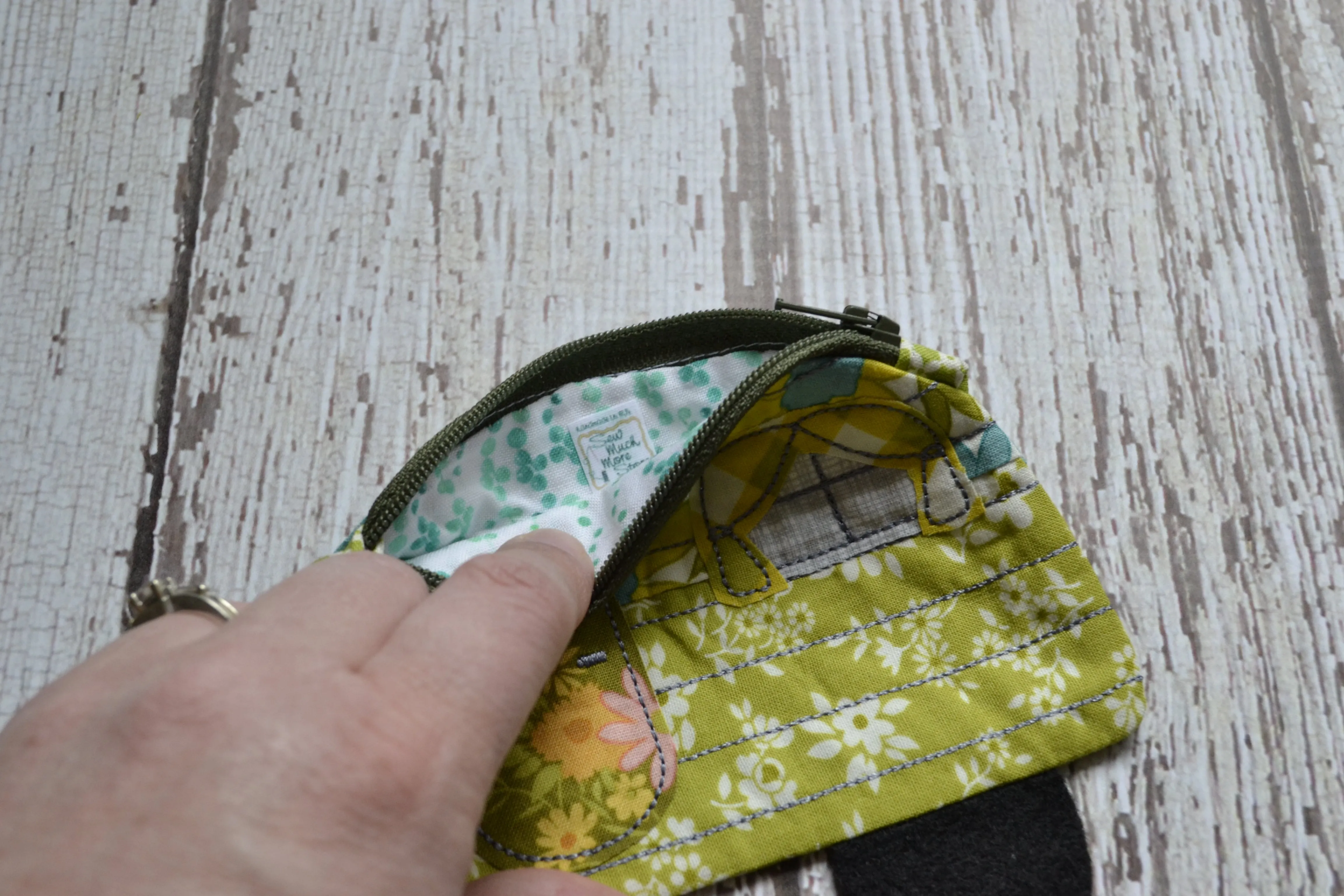 Camper Shaped Coin Purse -Re-Purposed Fabric - Group I - (3)