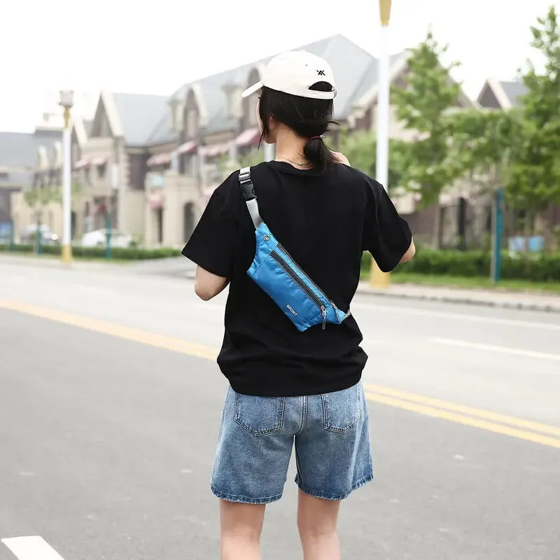 Casual Men Waist Bag Nylon Chest Pack for Women Phone Bags Pocket Running Belt Sports Bag Multifunction Travel Chest Bag