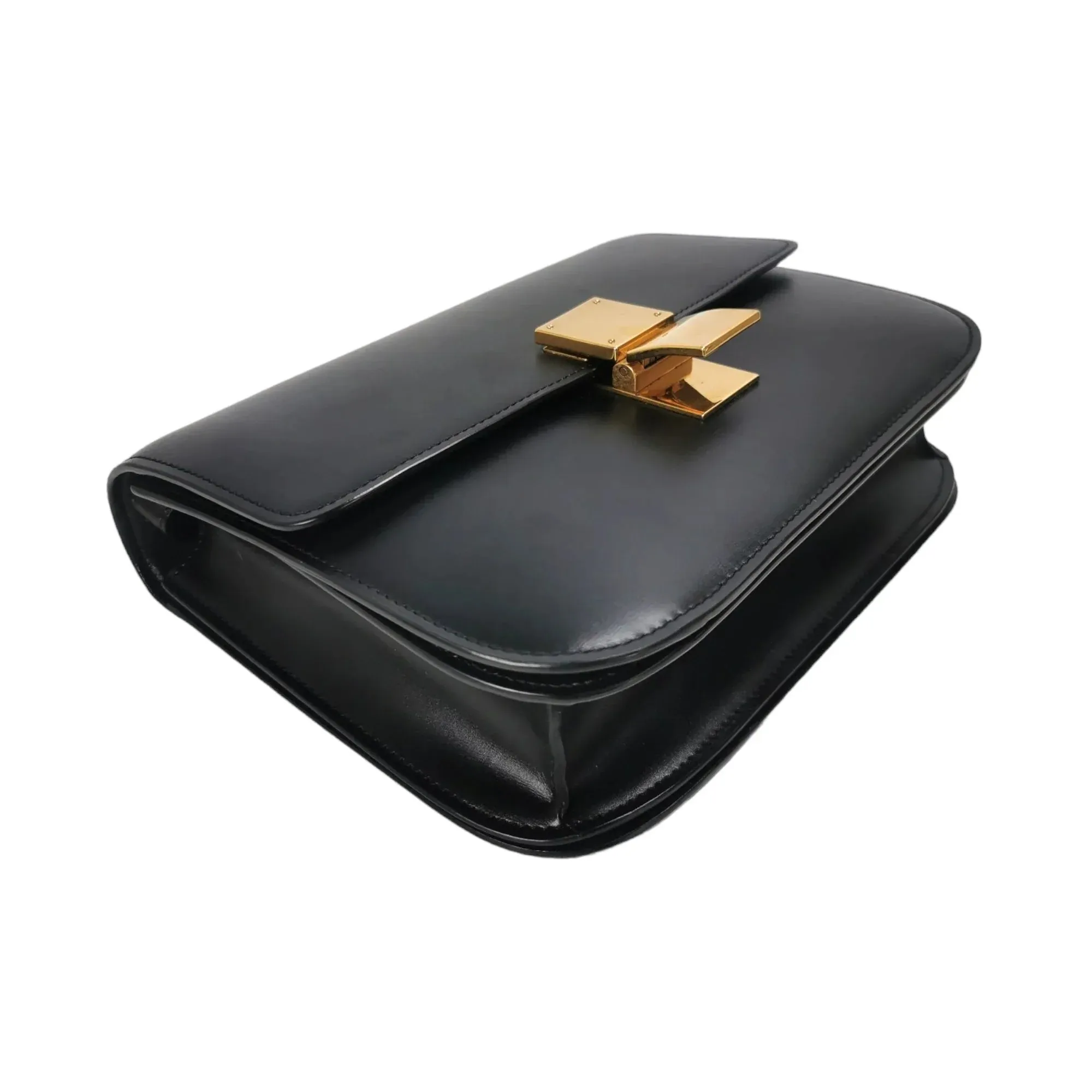 Celine Classic Box Medium Black Calfskin