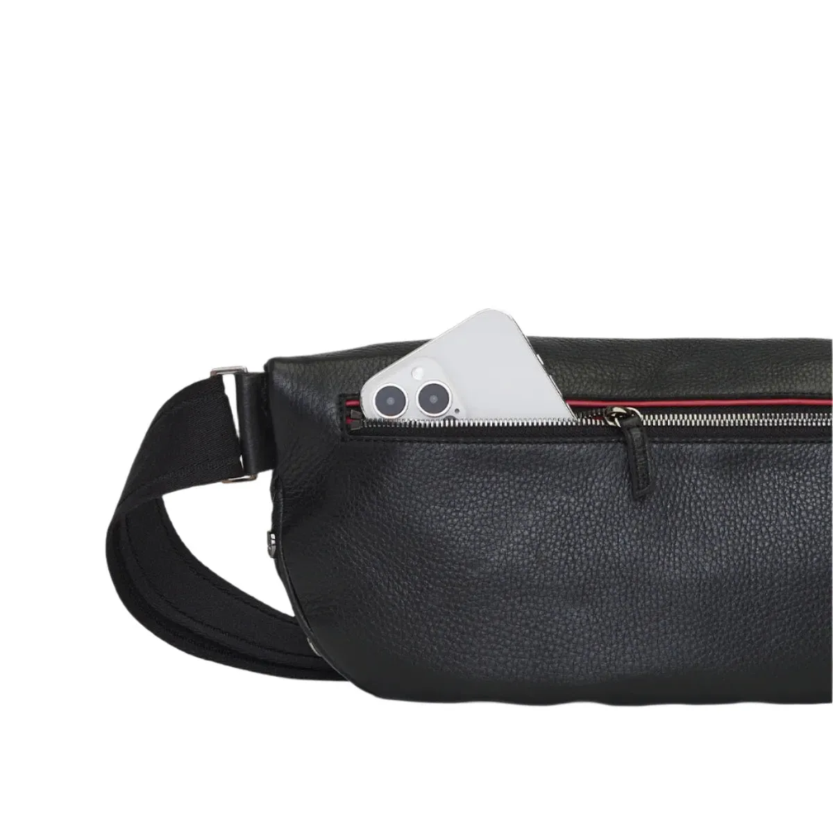 CHARLES CROSSBODY LG in Black/Gunmetal