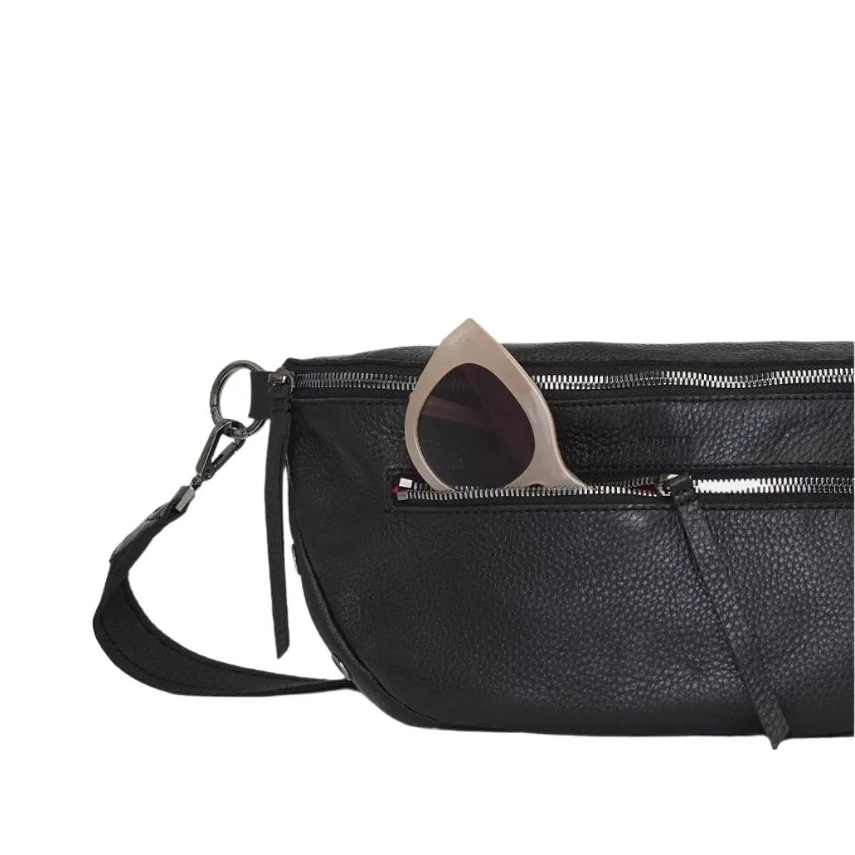 CHARLES CROSSBODY LG in Black/Gunmetal