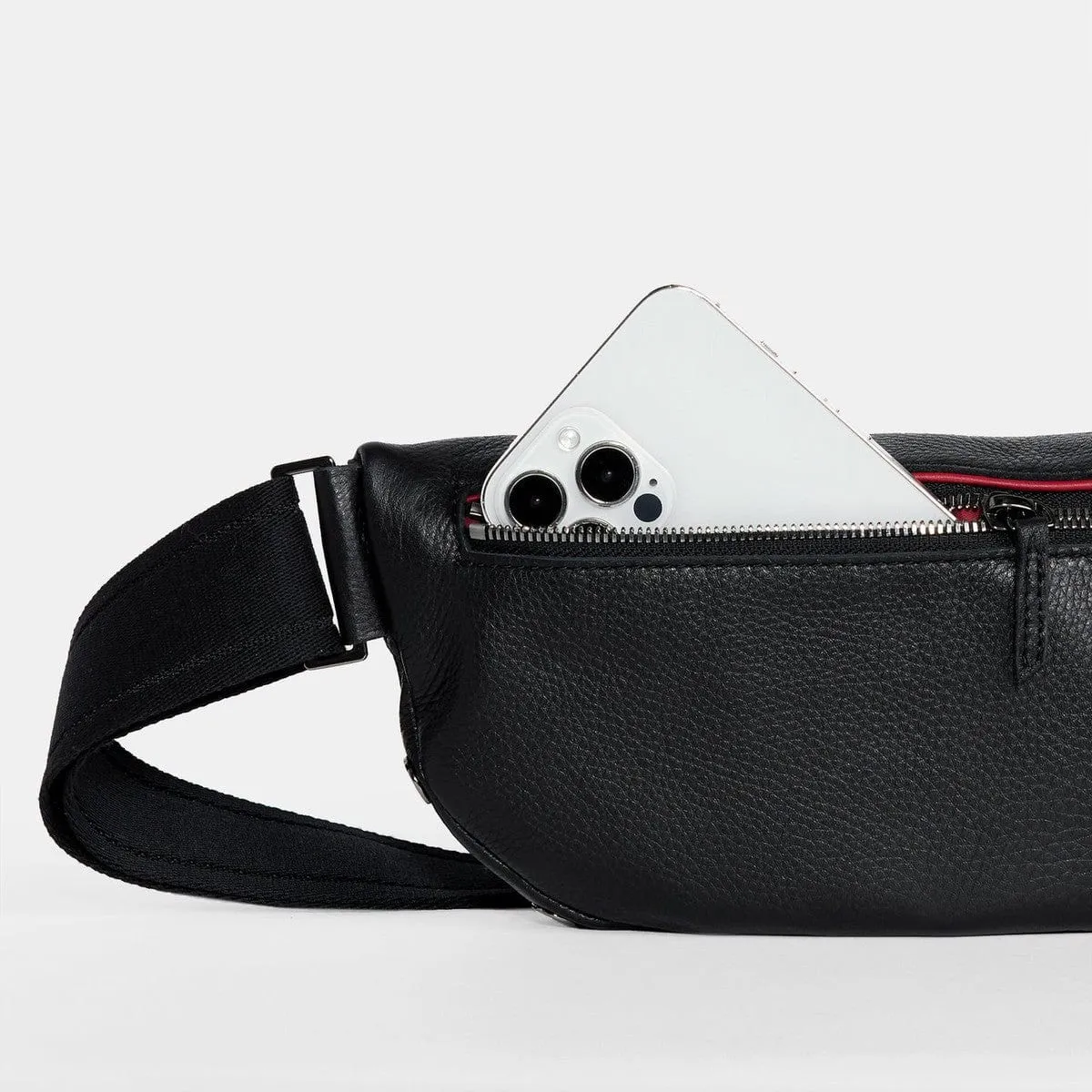 CHARLES CROSSBODY MED - Black/Gunmetal