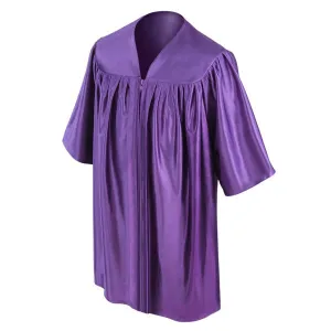 Child Shiny Purple Graduation Gown - Preschool & Kindergarten Gowns