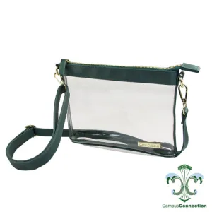 Clear Small Crossbody Purse - Dark Green