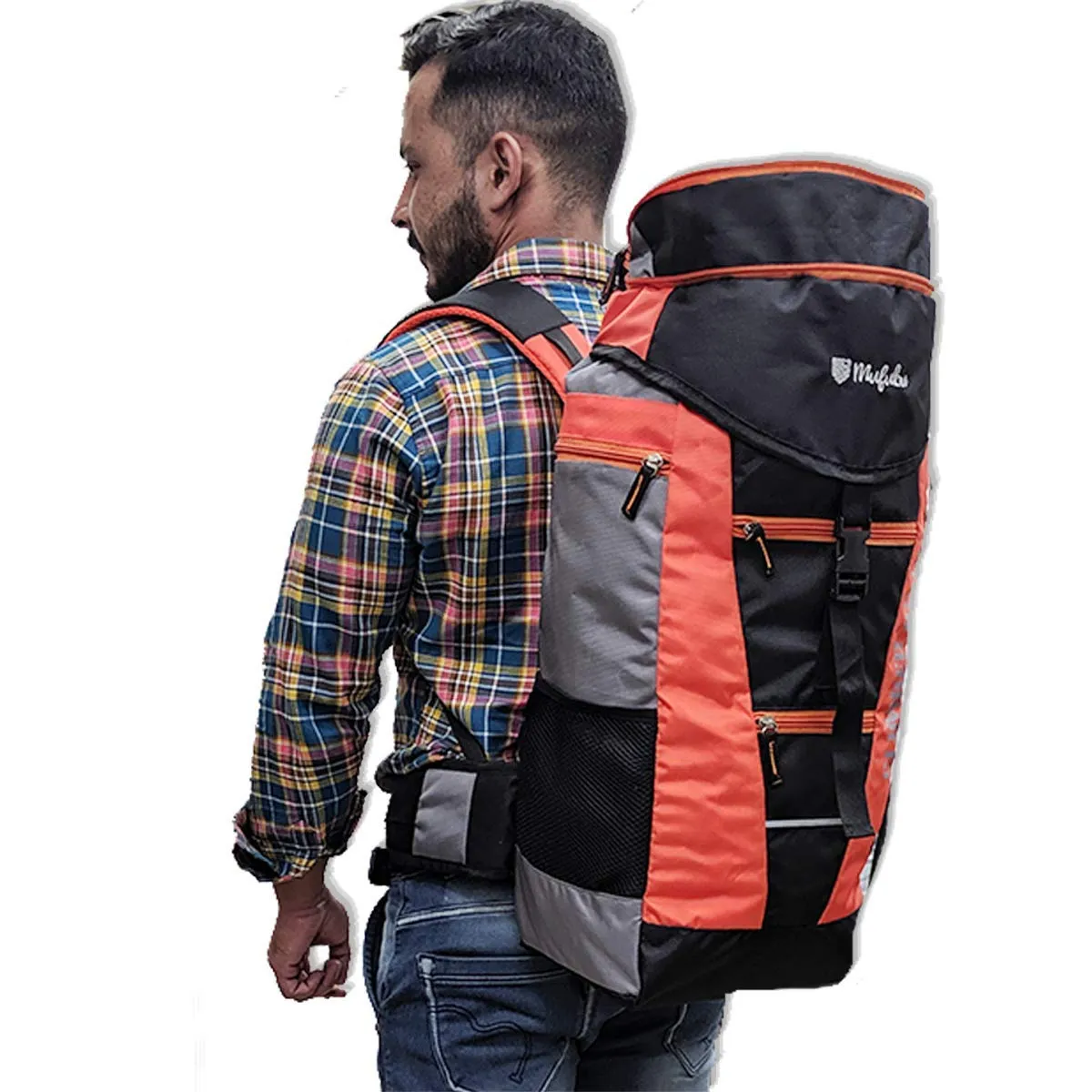 Climber 45 5 Ltr Rucksack with Rain Cover - Black/Orange