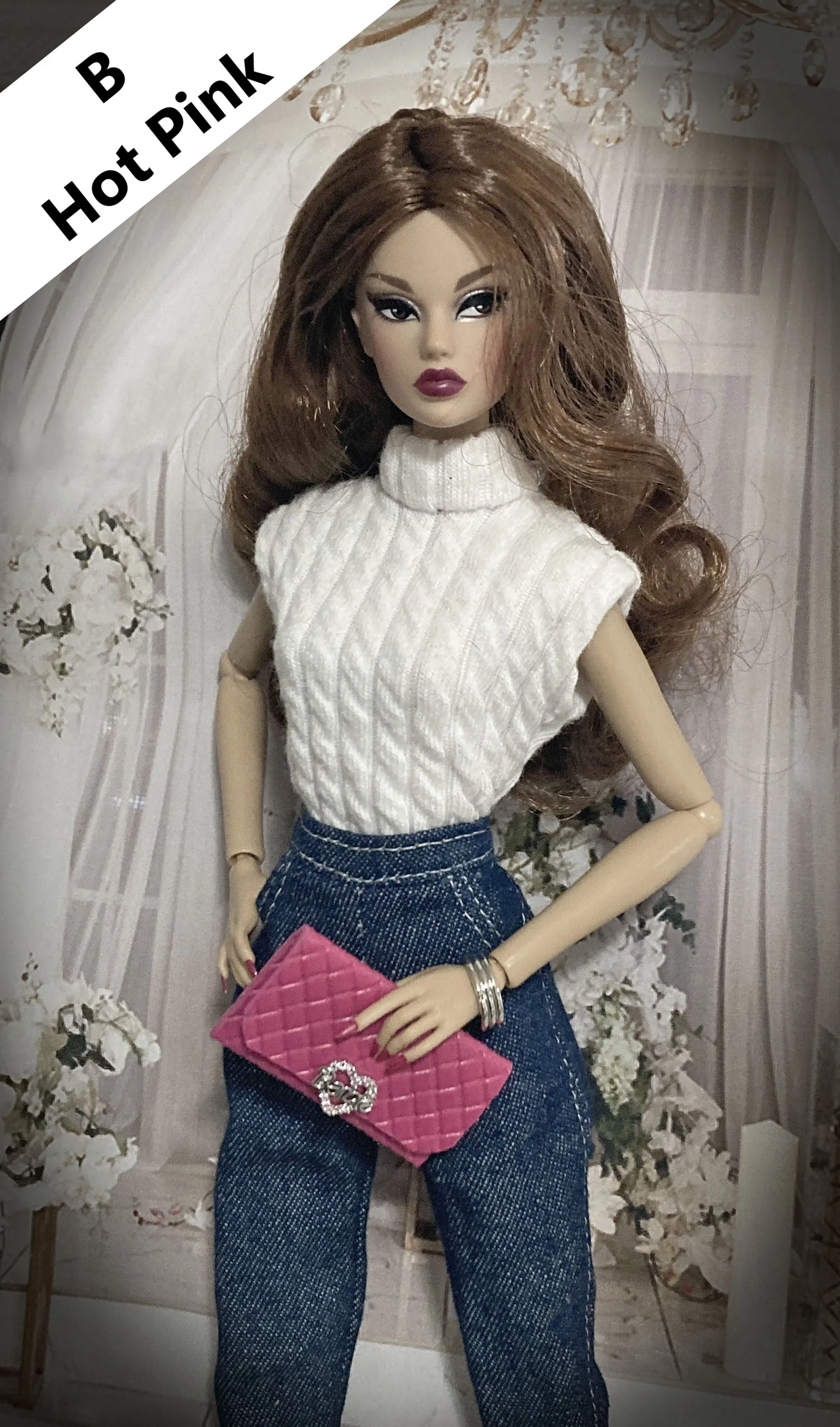 Clutch Handbags for 1:6 Dolls like Barbie, Blythe, Integrity, JHA