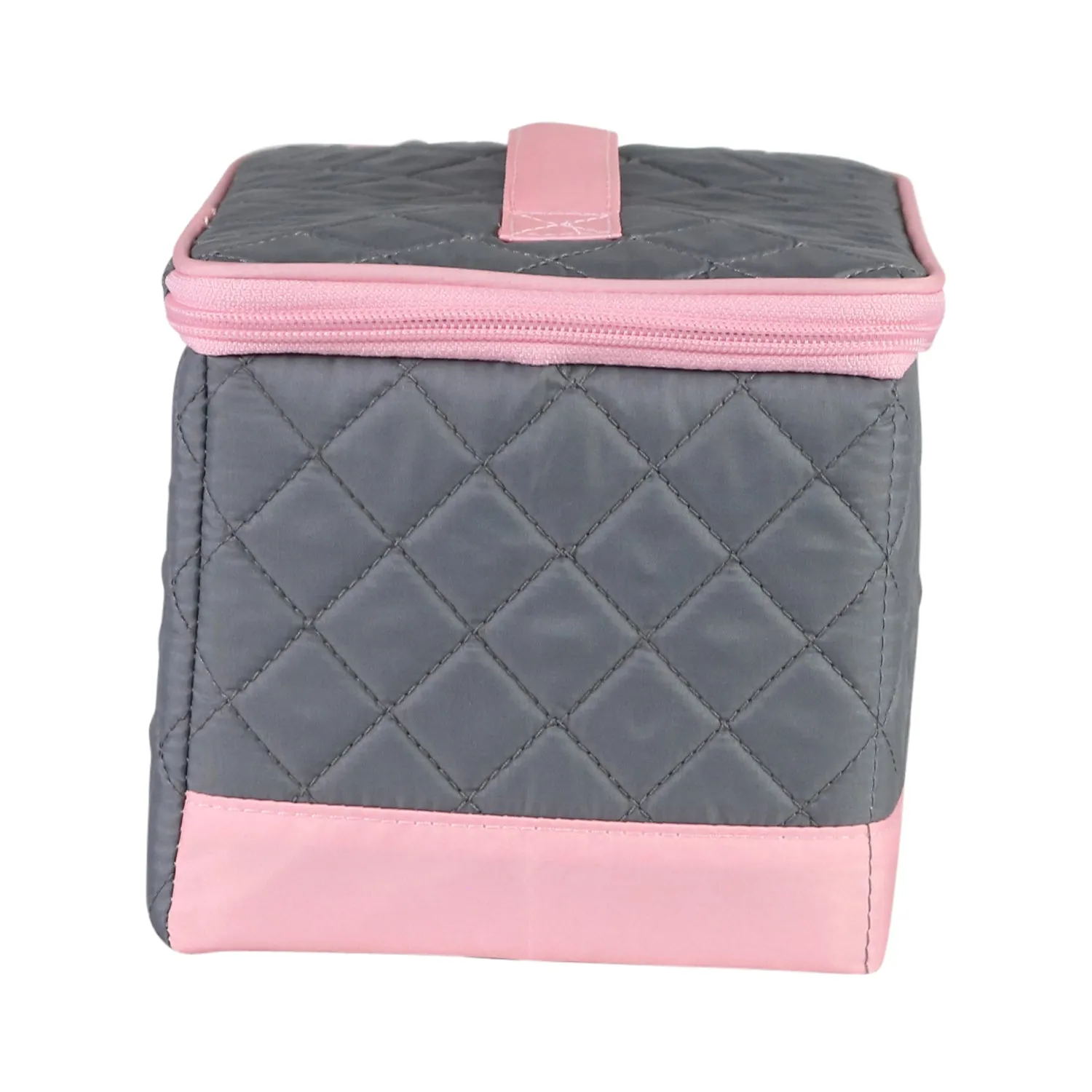 Collapsible Sewing Kit Organizer Box, Pink & Grey