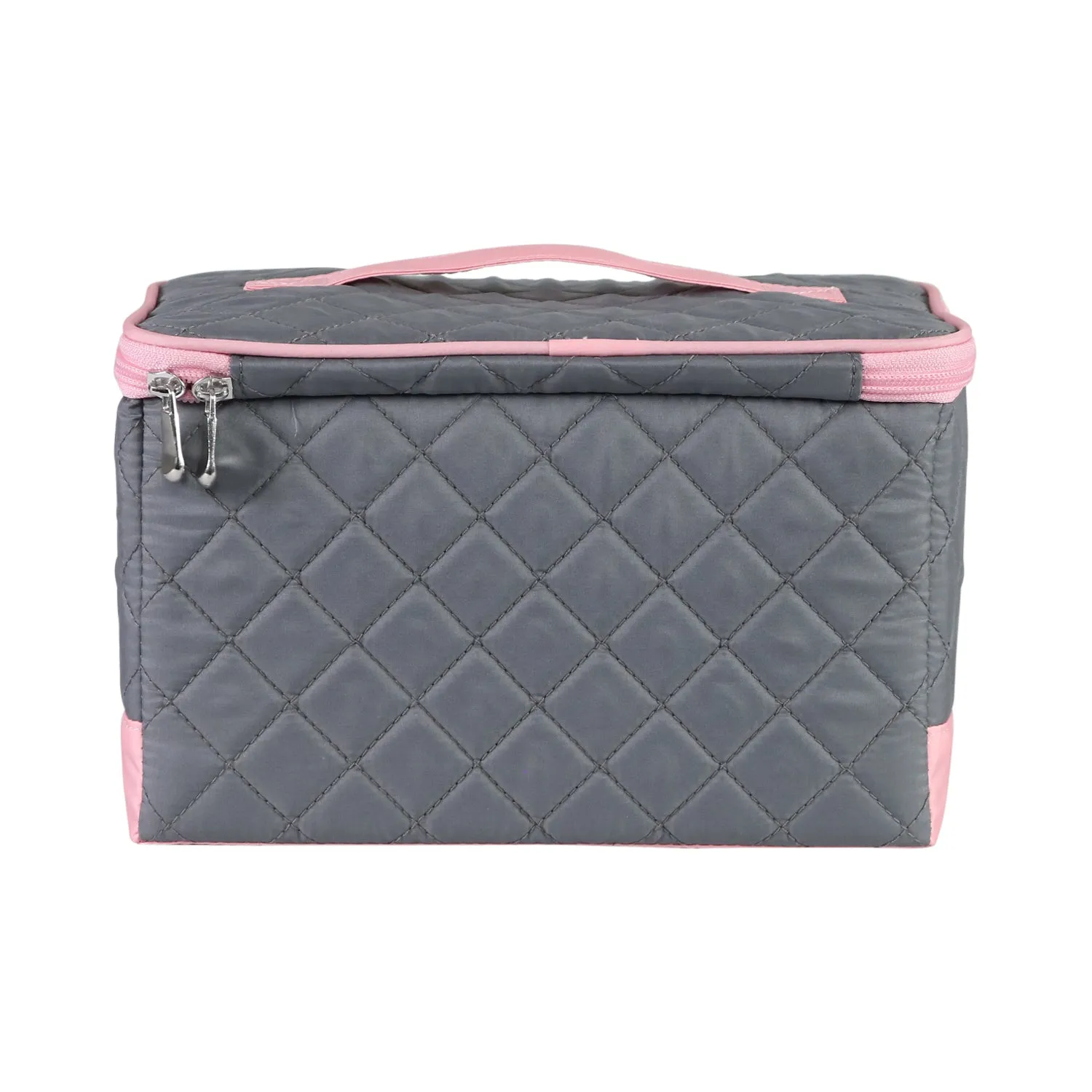 Collapsible Sewing Kit Organizer Box, Pink & Grey