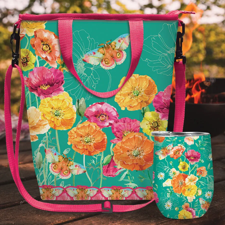 Cooler Bag - Bright Poppies