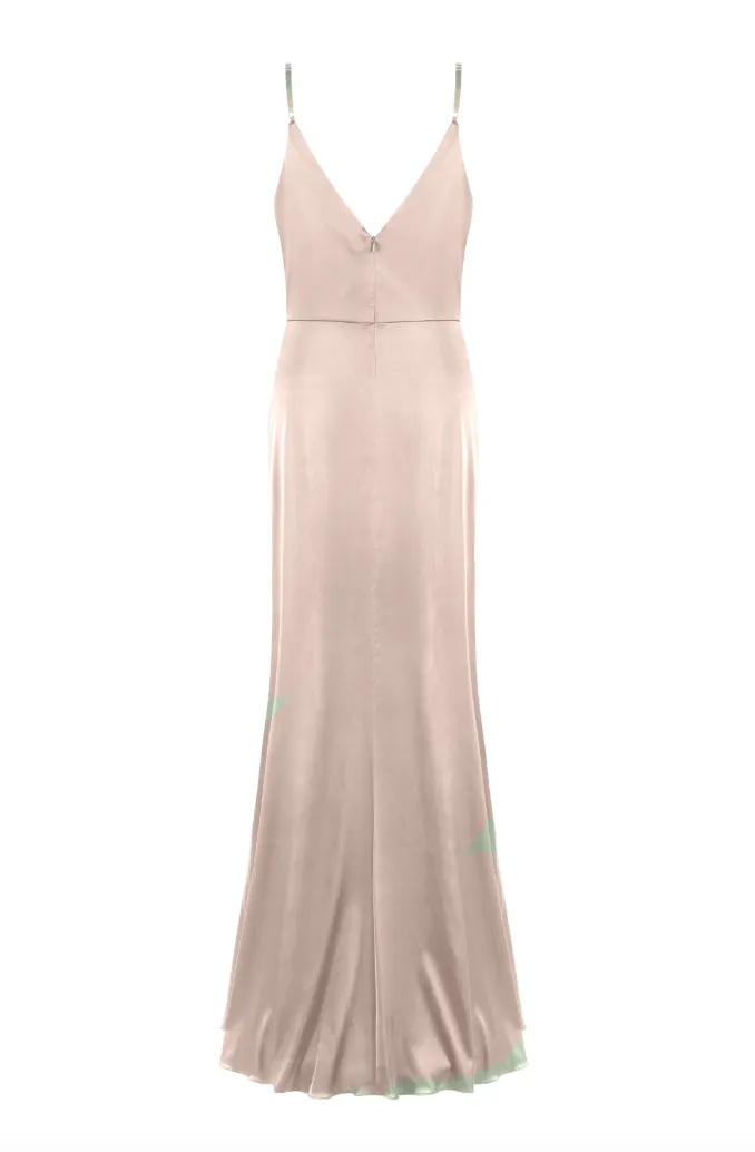 Cora Bridesmaid Dress In Champagne Satin