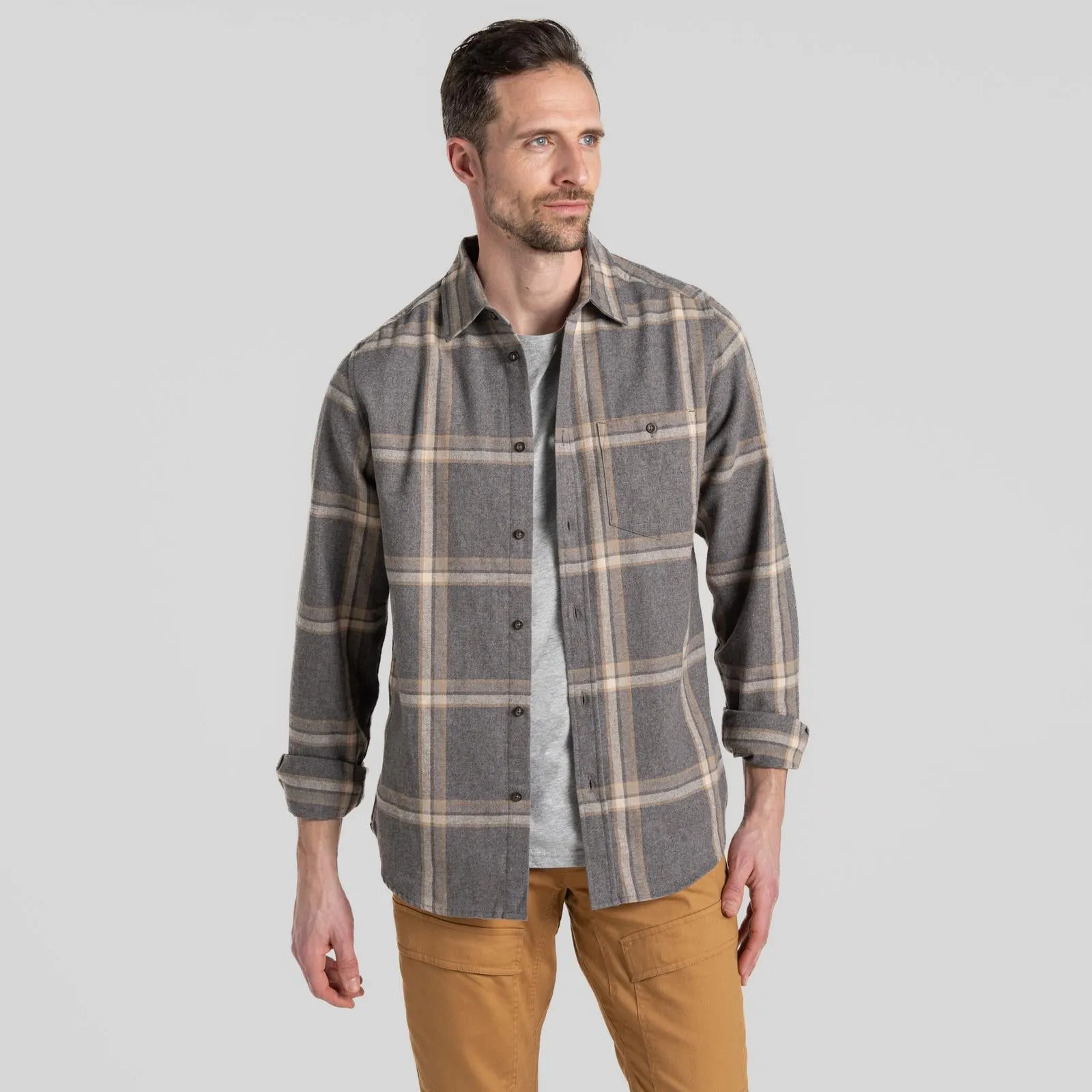 Craghoppers Mens Gage Long Sleeve Winter Weight Heritage Checked Shirt