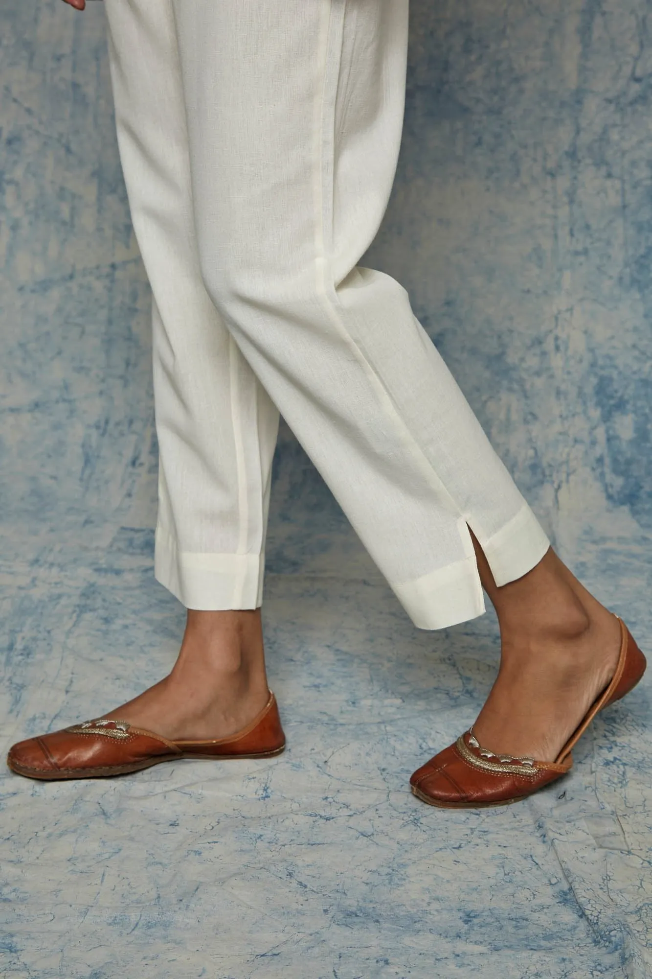 Cream Narrow Leg Trouser