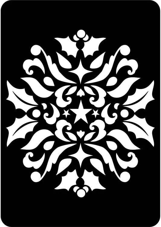 Creative Expressions Mini Stencil Ornamental Holly