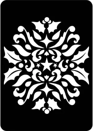 Creative Expressions Mini Stencil Ornamental Holly