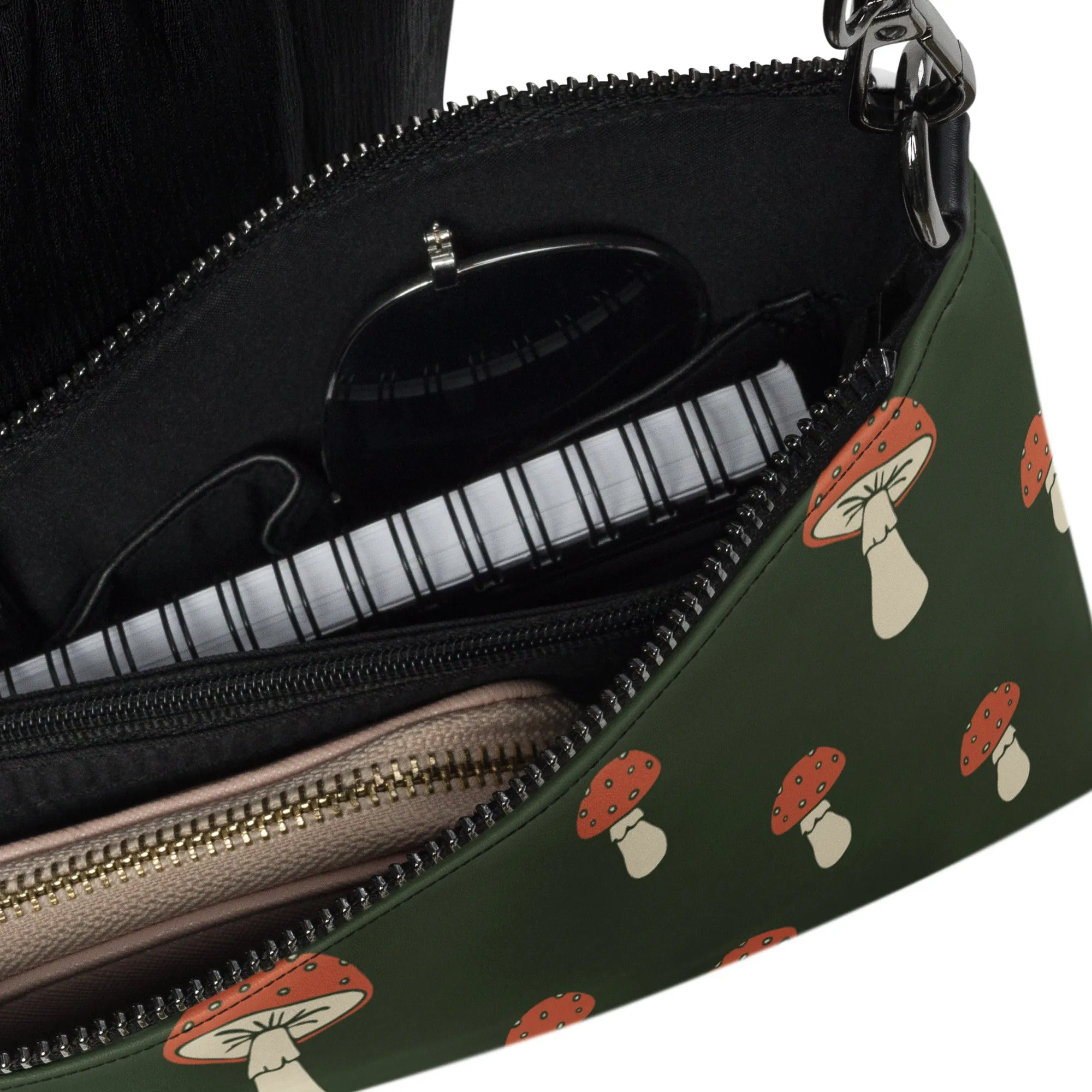 Crossbody Bag Cottage Mushrooms | Green