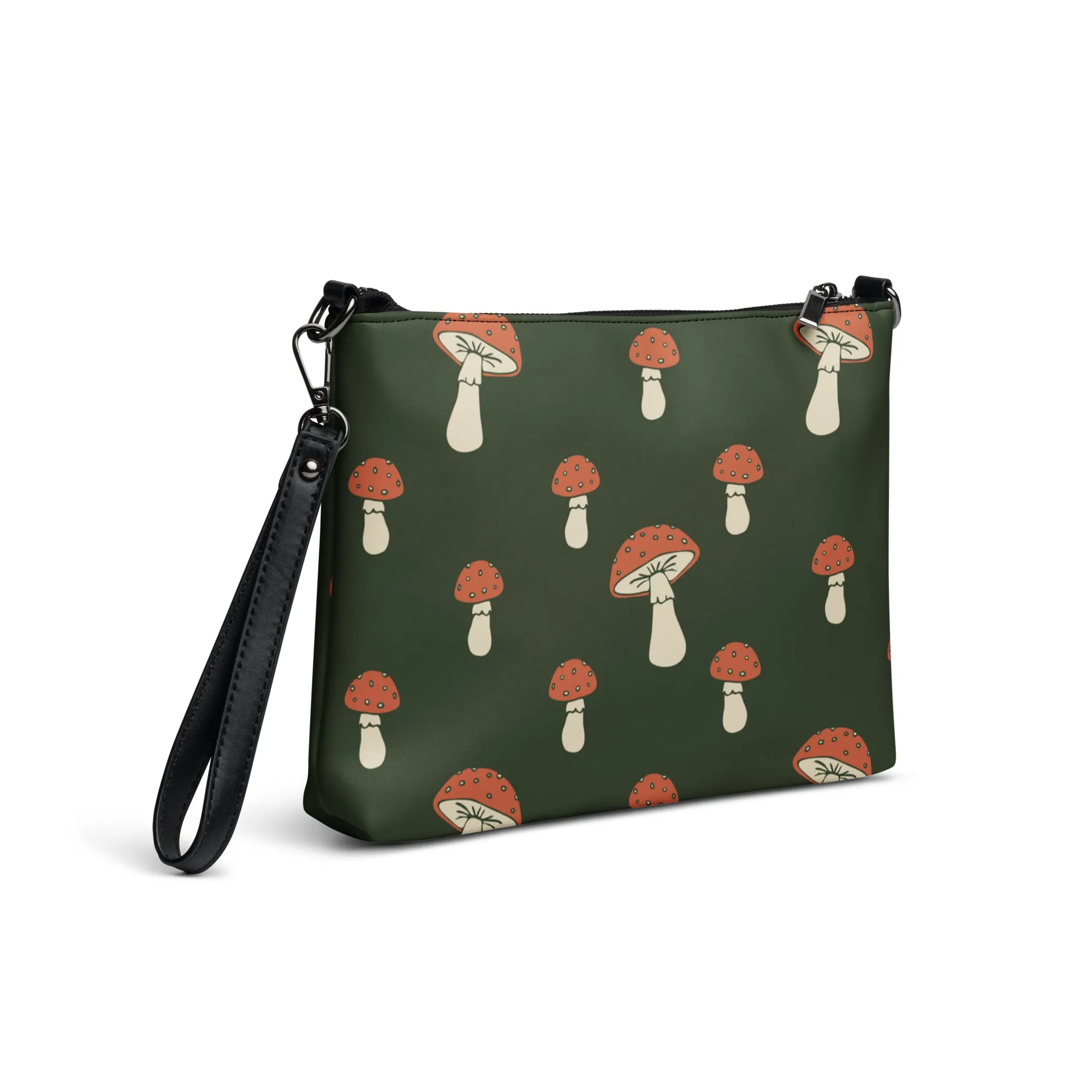 Crossbody Bag Cottage Mushrooms | Green