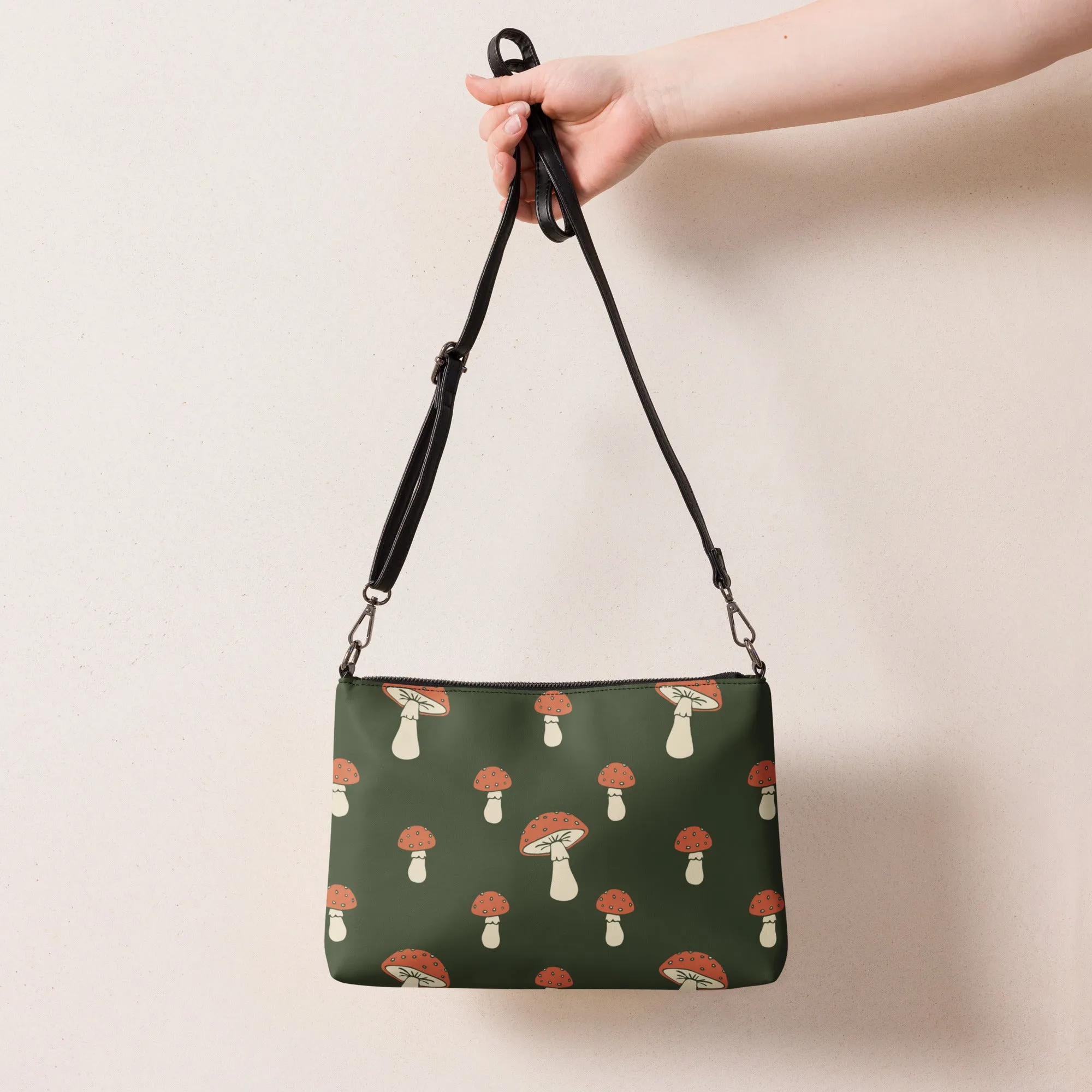 Crossbody Bag Cottage Mushrooms | Green