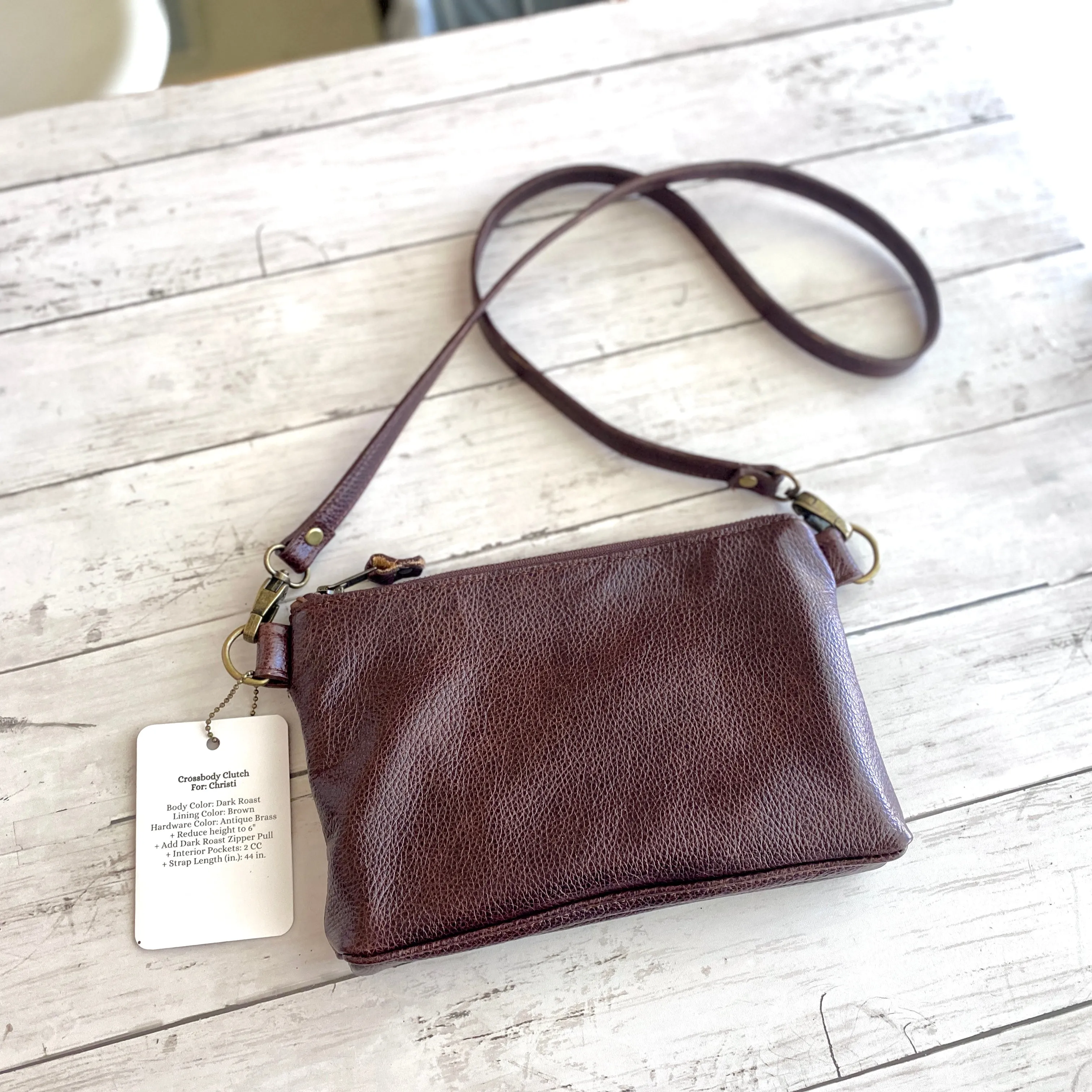 Crossbody Clutch in Dark Roast