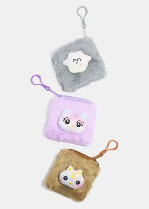 Cute Animan Fuzzy Coin Purse