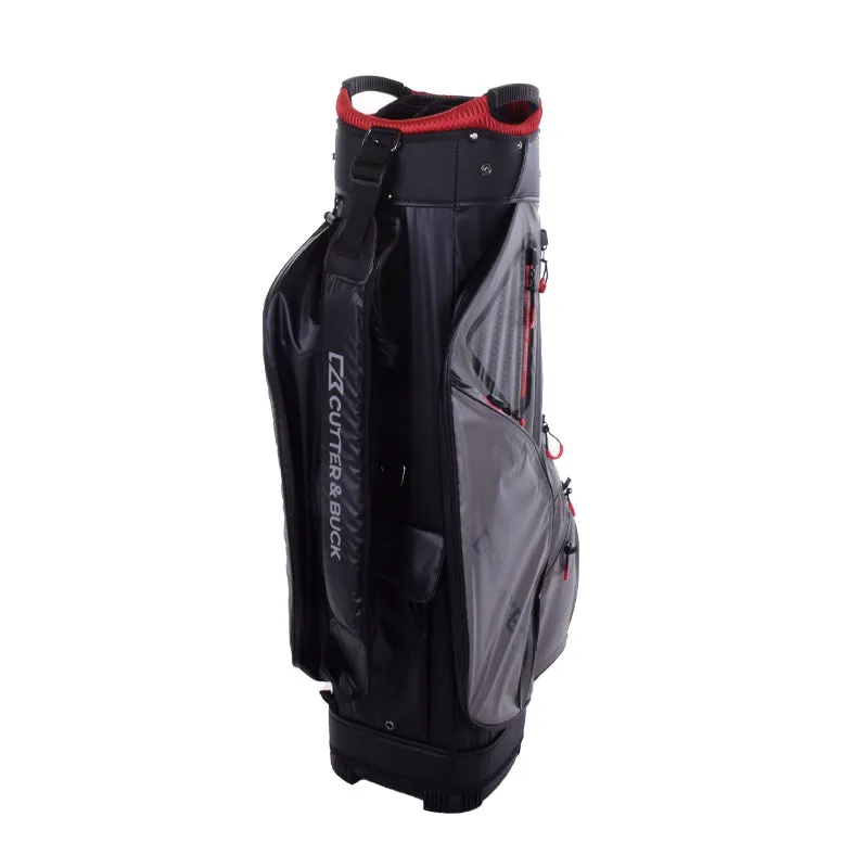 CUTTER & BUCK 9" Waterproof Cart Bag (Grey/Red)