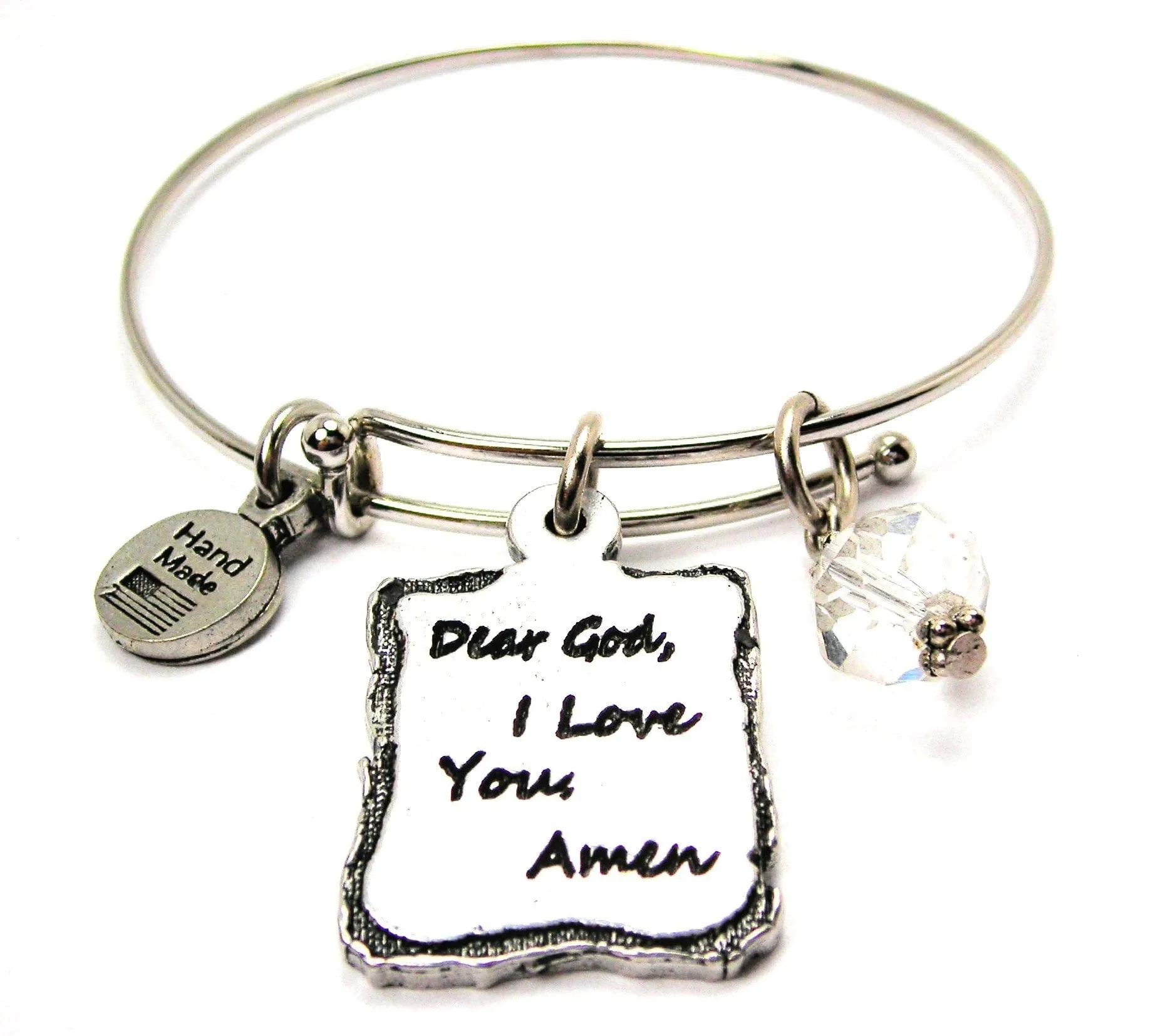 Dear God, I Love You, Amen Bangle Bracelet