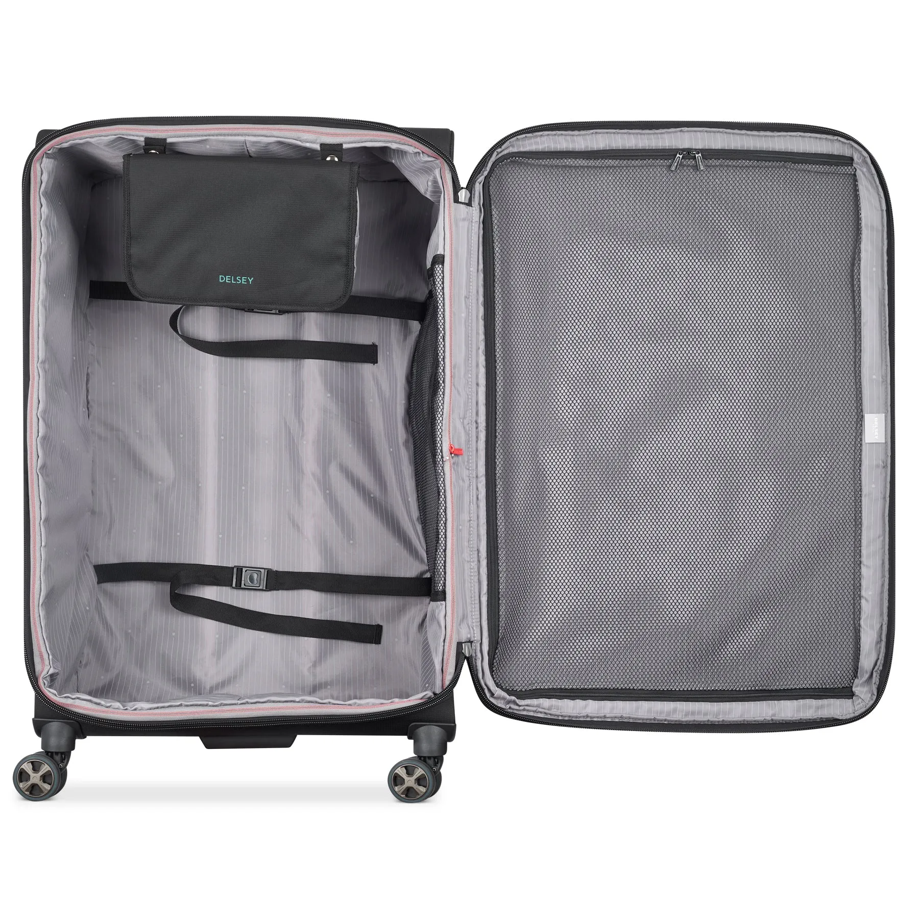 Delsey Helium DLX Large Checked Expandable Spinner