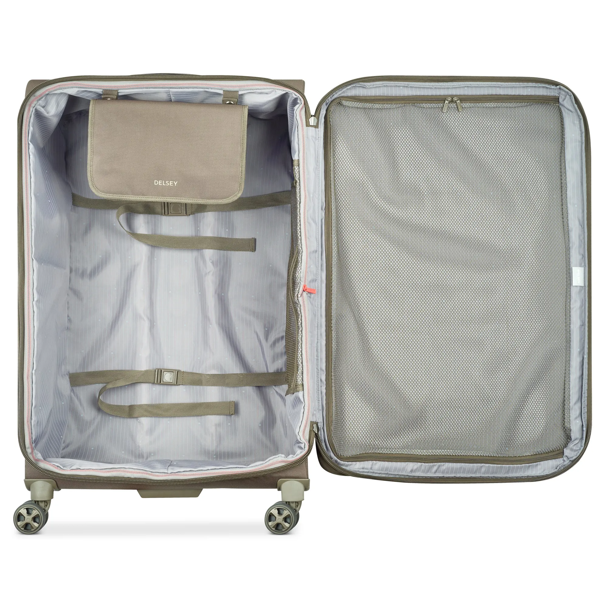 Delsey Helium DLX Large Checked Expandable Spinner