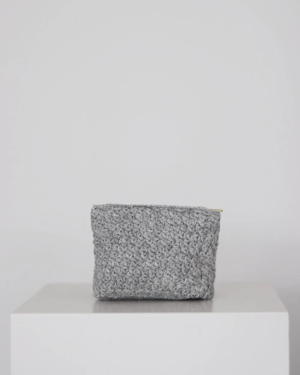 Dorrit Alpaca Purse - Light Grey Melange