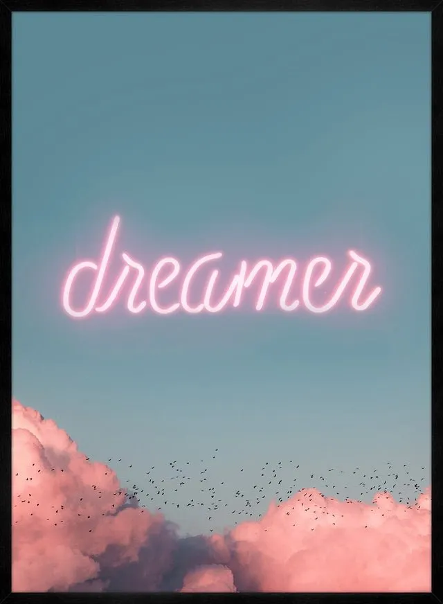 Dreamer Clouds Neon Print