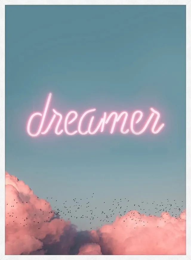 Dreamer Clouds Neon Print