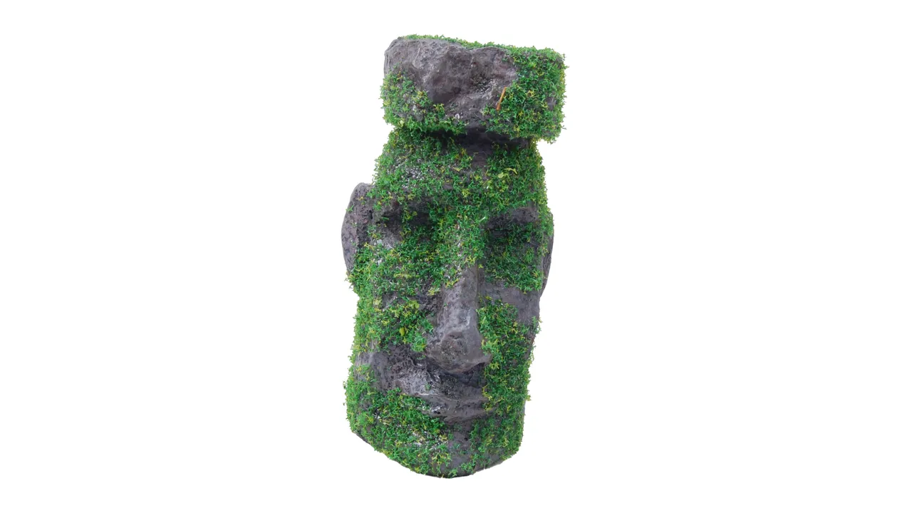 Easter Island statue with Moss