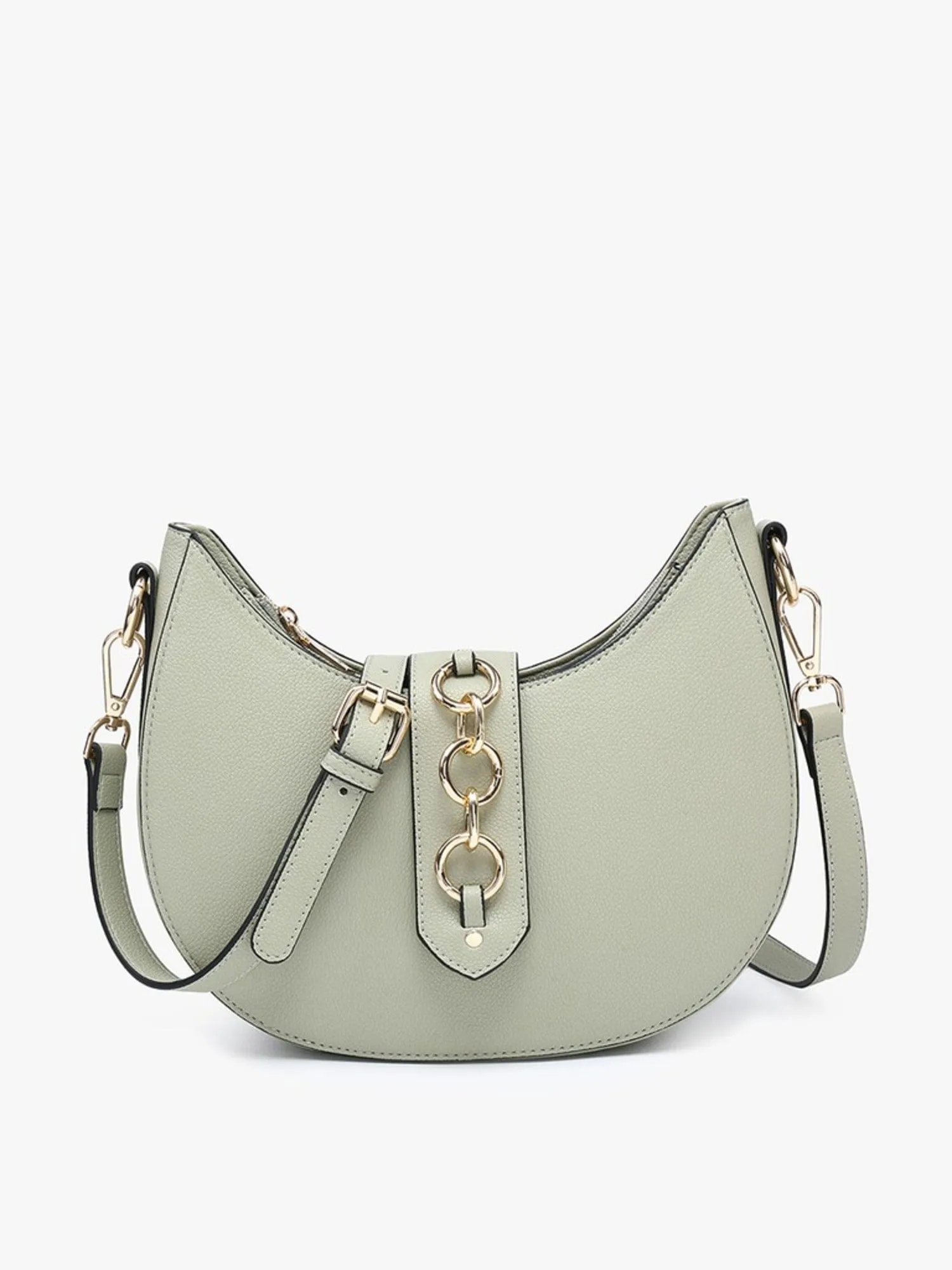 EH2450 Euphemia Half-Moon Crossbody w/ Metal Ring