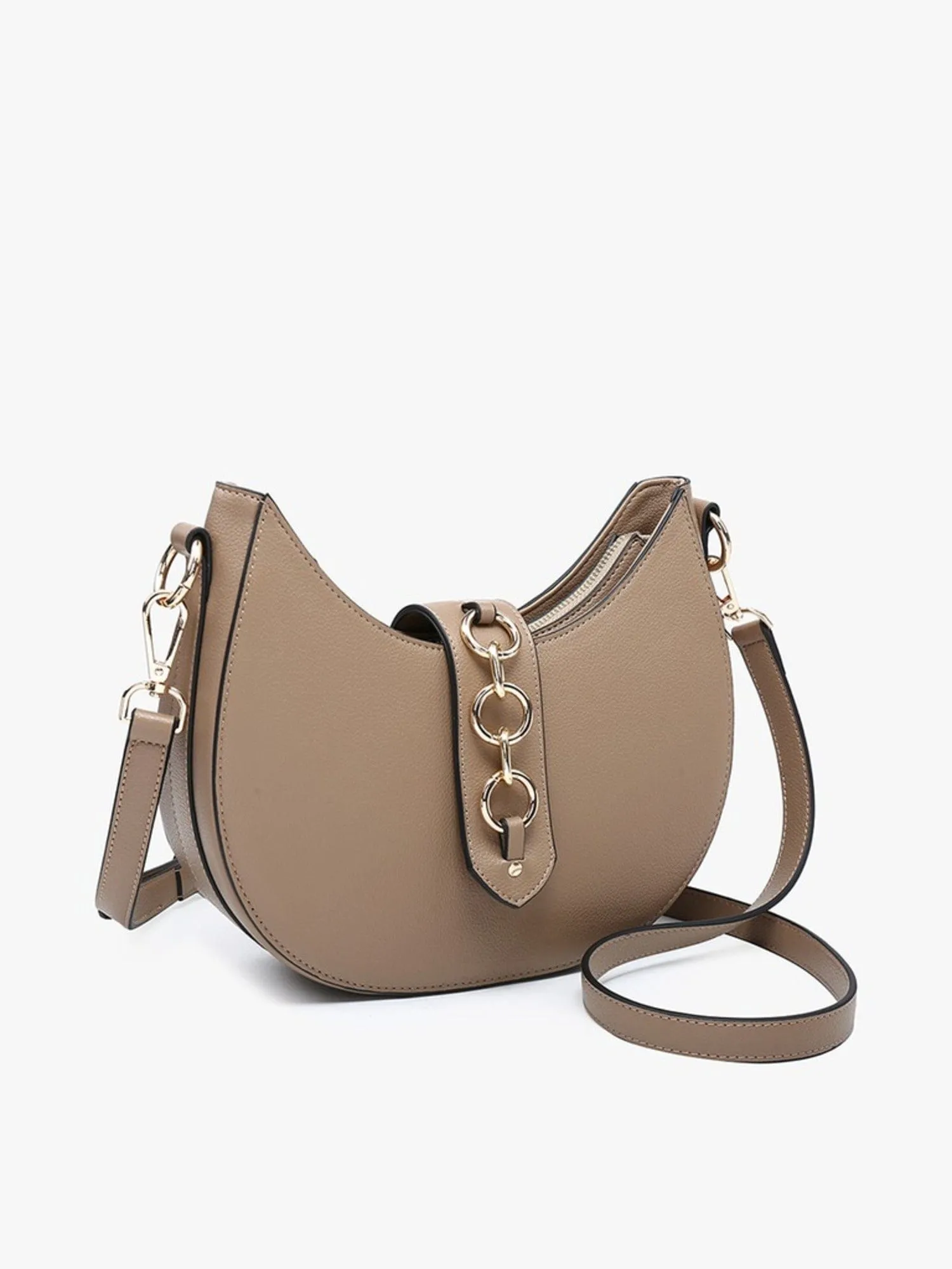 EH2450 Euphemia Half-Moon Crossbody w/ Metal Ring