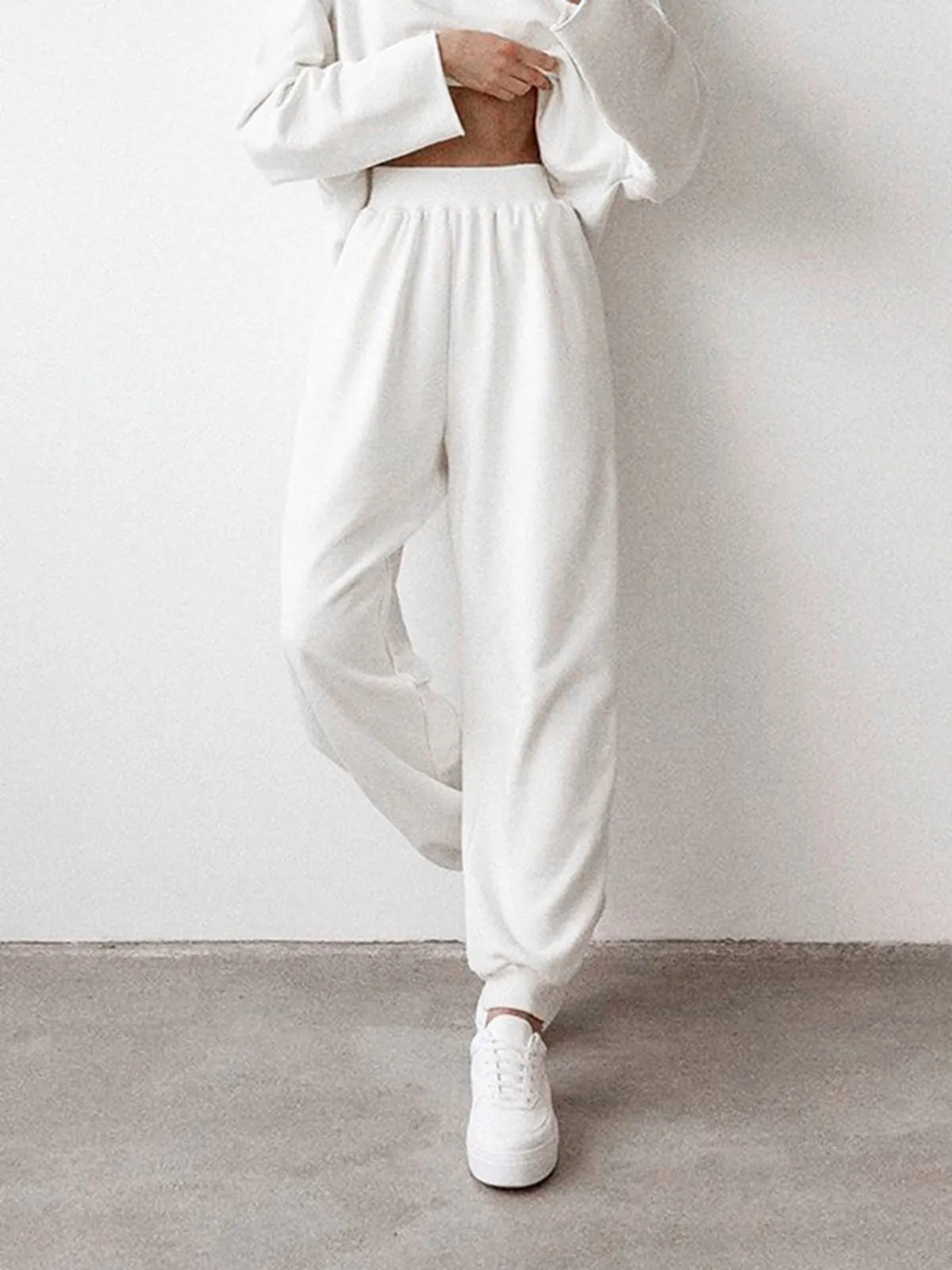 Elastic Mid Graceful Waist Sweatpants