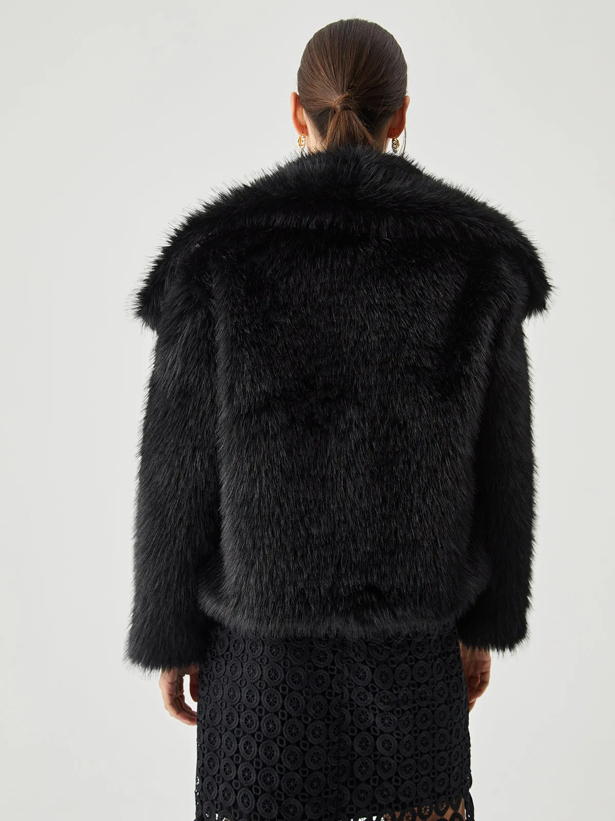 Elegant Fuzzy Graceful Faux Fur Coat