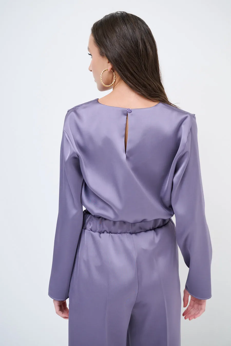 Elegant satin blouse wholesale