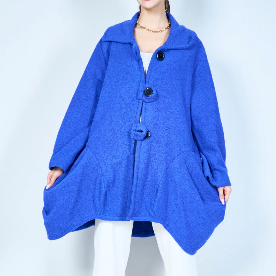 Elegant toggle-button knit coat wholesale