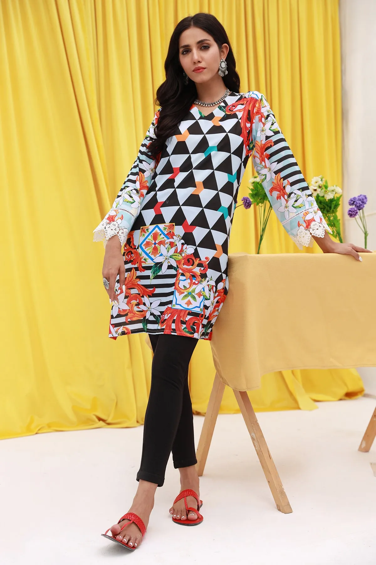 Elnora Ornamental Printed Kurti - S22 - WK00006