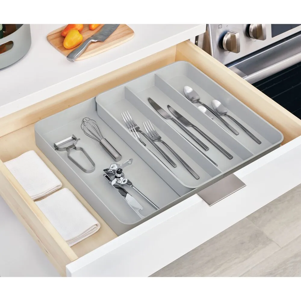 Expandable Utensil Tray Gray