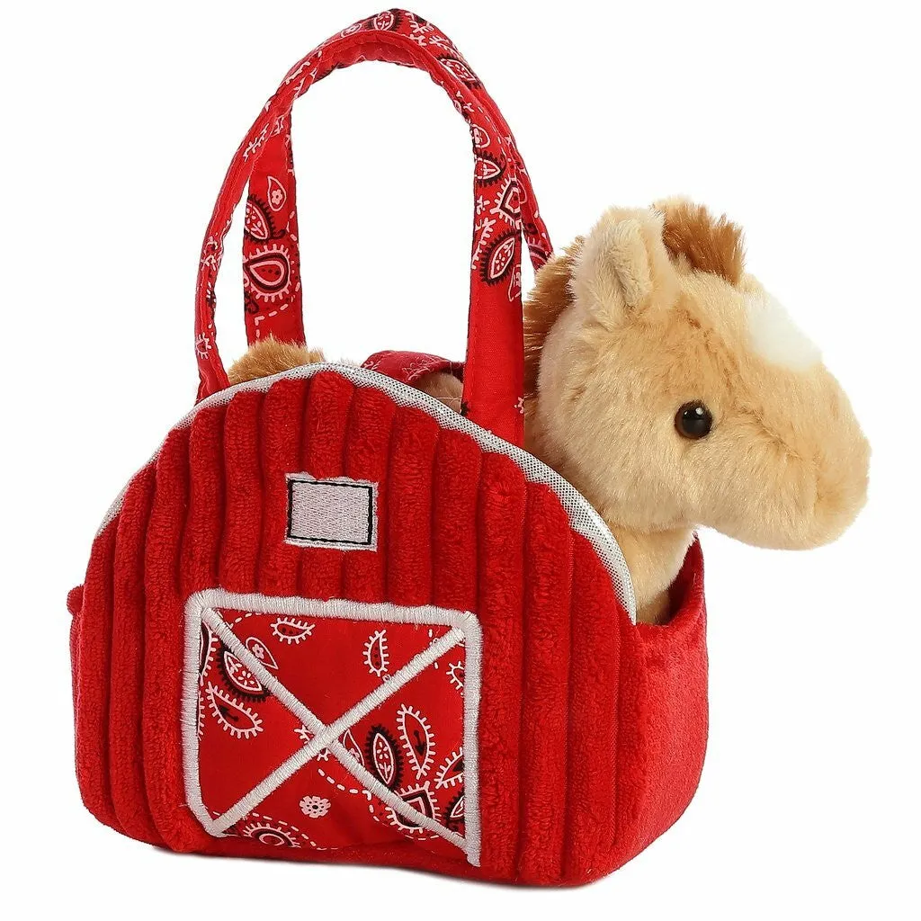 Fancy Pals 7" Red Barn Carrier With Pony 32846